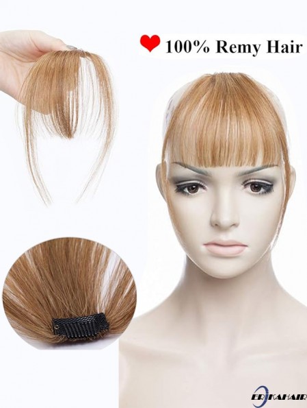 Clip in Fringe Menschliches Haar Light Bangs Gerade