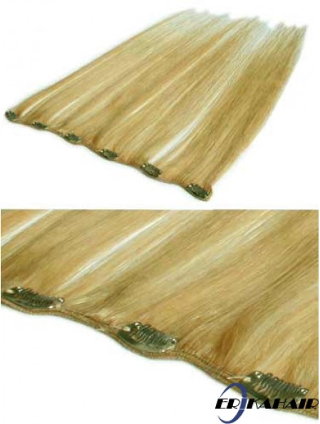 Flexibilität Blonde Straight Remy Echthaarspange In Haarverlängerungen