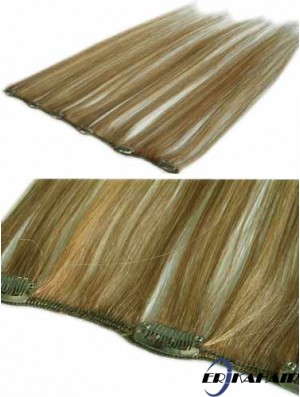 Erstaunliche blonde gerade gerade menschliche Haarspange in Haarverlängerungen