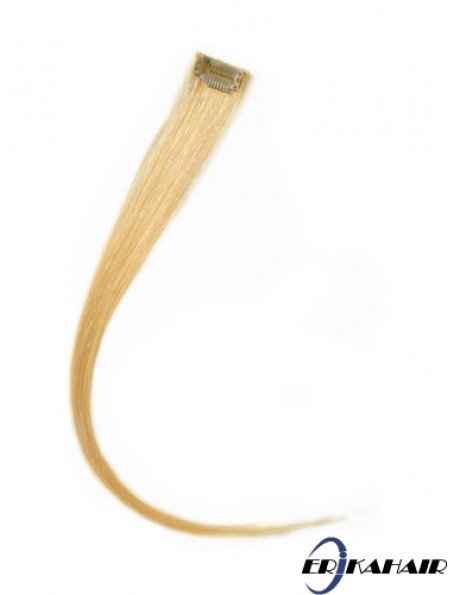 Trendy Blonde Straight Remy Echthaarspange in Haarverlängerungen