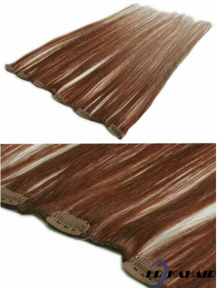 Wunderschöne Auburn Straight Remy Echthaarspange in Haarverlängerungen