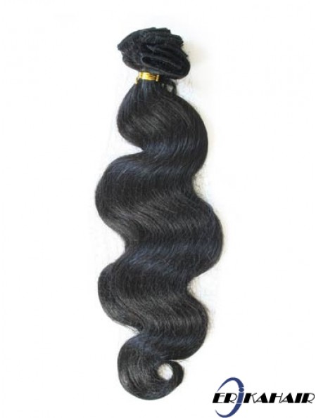 Klebeband in Haarverlängerungen mit Remy Black Color Wavy Style