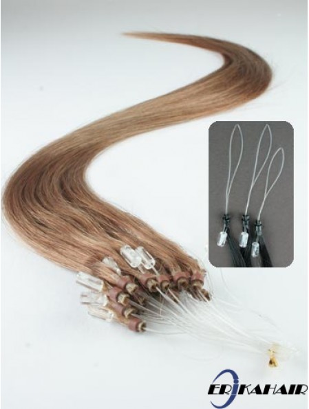Günstigste Brown Straight Micro Loop Ring Haarverlängerungen