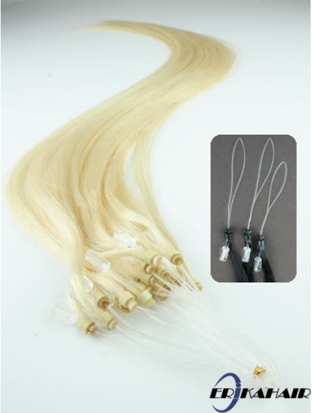 Perfekte blonde gerade Micro Loop Ring Haarverlängerungen
