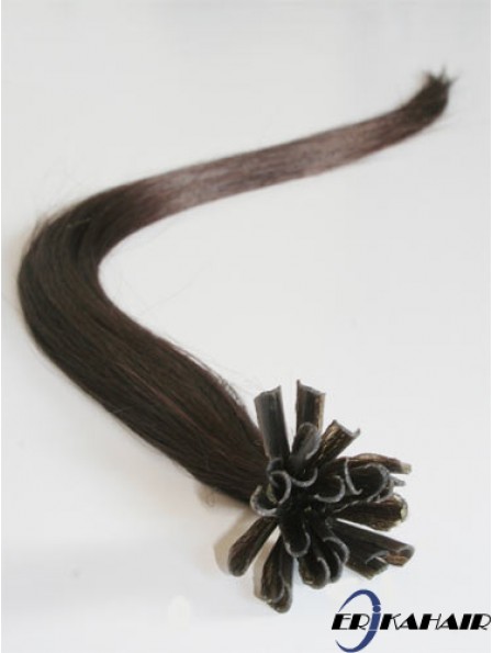Brown Straight Style Nail / U Tip Haarverlängerungen