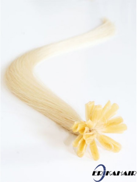 Blonde Straight Gorgeous Nail / U Tip Haarverlängerungen