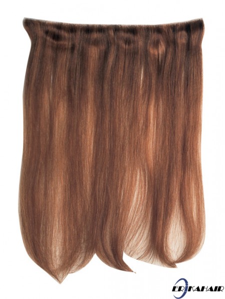 Straight Remy Echthaar Auburn Komfortable Schussverlängerungen