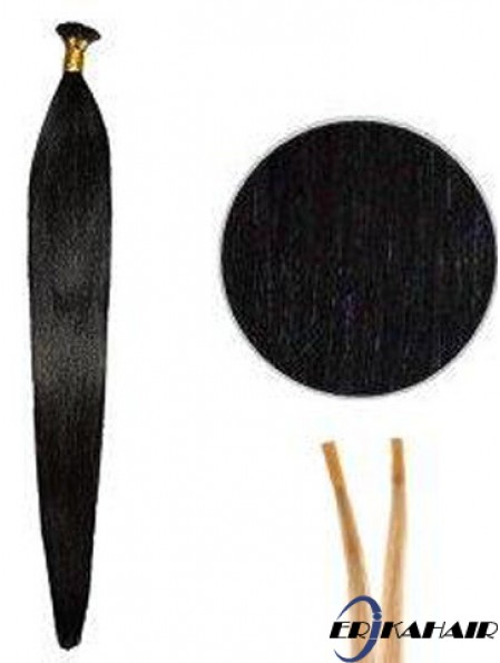 Black Straight Stick / I Tip Haarverlängerungen