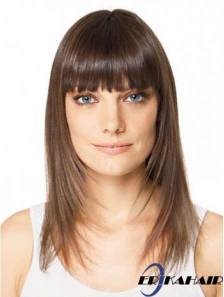 Clip In Haarteile für kurzes Haar Braun Farbe Straight Style
