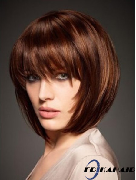 Echthaar Straight Style Kinn Länge Bobs Cut