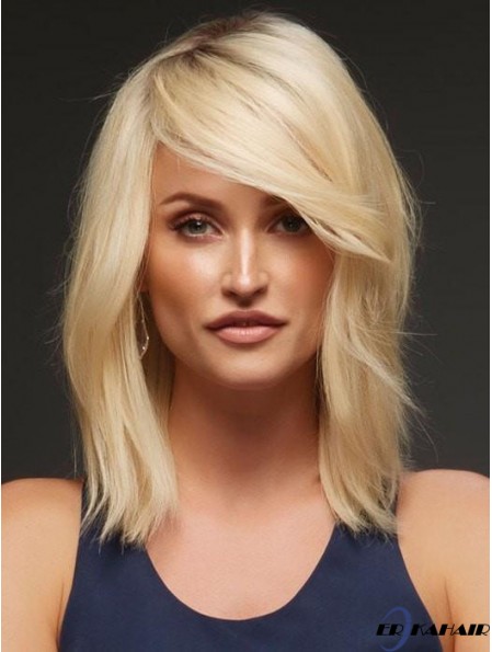 Blonde Layered Wavy 14  inchKaufen Sie Echthaar Perücken