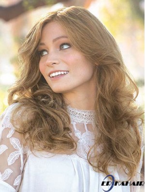 Blonde Long 16  inchOhne Pony Moderne Echthaarperücken