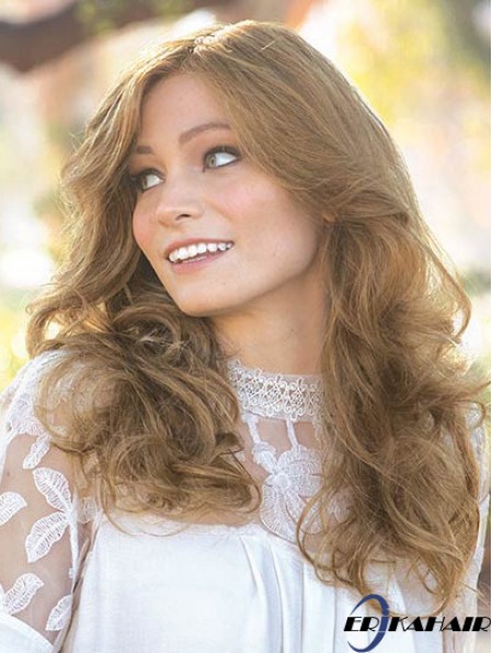 Blonde Long 16  inchOhne Pony Moderne Echthaarperücken