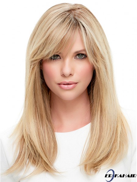 Blonde Perücke Echthaar Langhaarperücken