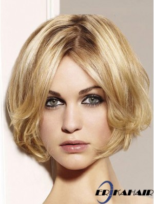 Blonde Bob-Perücke aus Echthaar