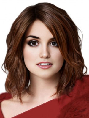 Bob Style Perücken Remy Human Curly Style Auburn Farbe Bobs Cut