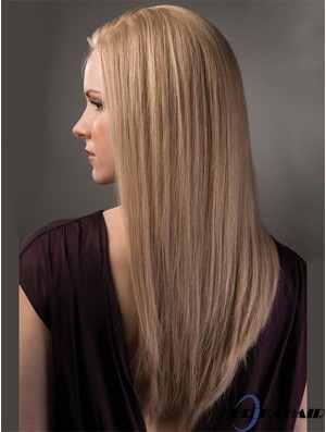 Echthaar Monofilament Perücken mit Kace Front Straight Style Long Length