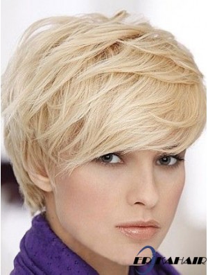 Kurzes glattes menschliches Haar mit kappenlosen, kurzen Boycuts