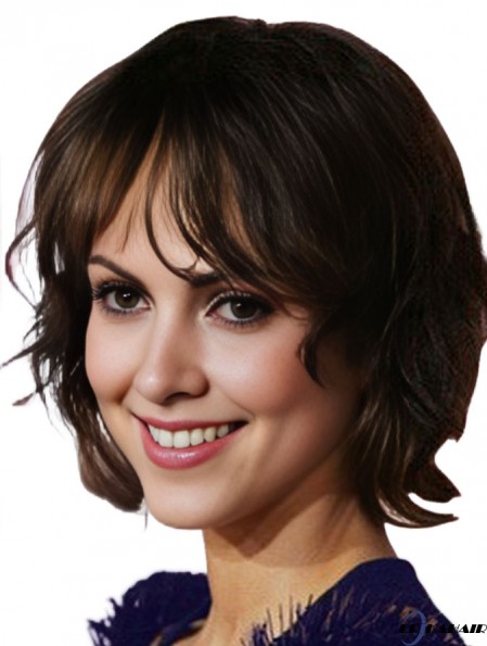  Perücken mit Remy Human Lace Front Wellenförmiger Stil von kurzer Länge