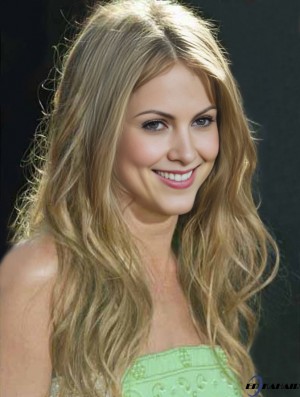  Perücken Remy Human Lace Front Blonde Farbe Lange Länge
