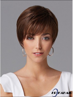 Haar Perücken für Frauen abgeschnitten Länge gerade Stil Auburn Farbe