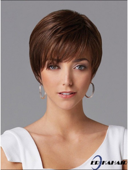 Haar Perücken für Frauen abgeschnitten Länge gerade Stil Auburn Farbe