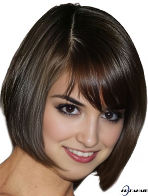 Beste afroamerikanische Spitzenfront Katie Holmes Perücken Kinnlänge Braun Farbe