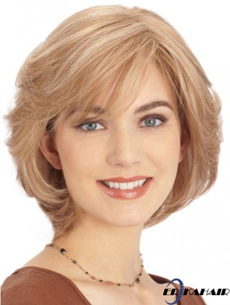 Echthaar Spitze Front Monofilament Top Perücken Blonde Farbe Kinn Länge