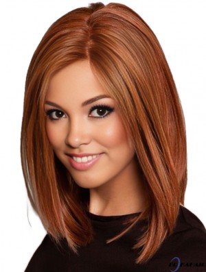 Günstige Bob Echthaar Perücken für Frauen UK mit Capless Straight Style