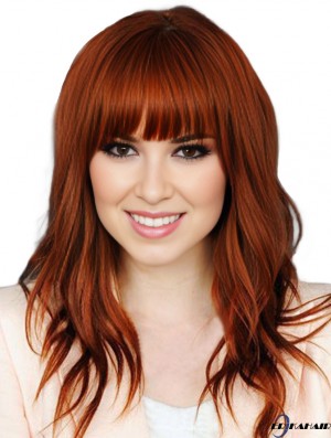 100 Prozent Echthaar Spitze Perücken mit Pony Full Lace Wavy Style