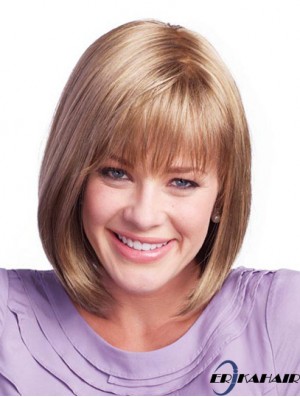 Kinnlänge Brown Sassy 11 Zoll Straight Bob Perücken