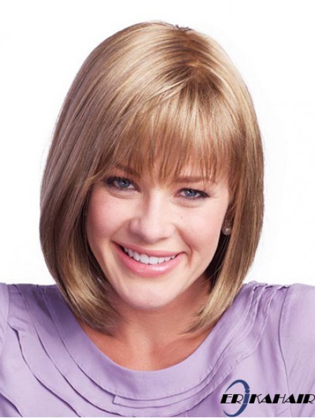 Kinnlänge Brown Sassy 11 Zoll Straight Bob Perücken