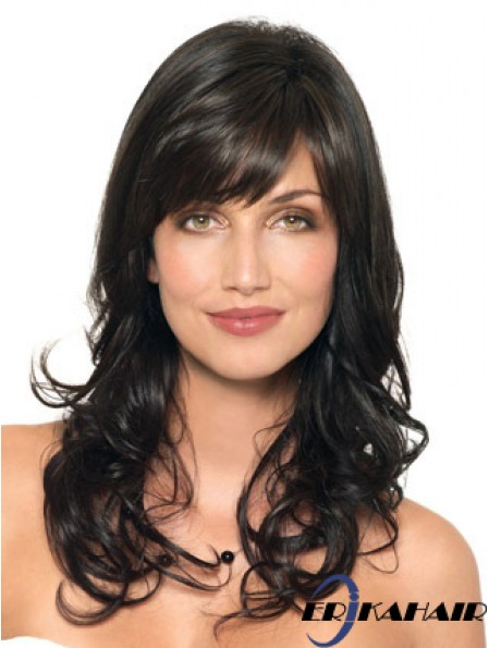 Welliges Menschenhaar Schwarz Mit Capless Layered Cut Wavy Style