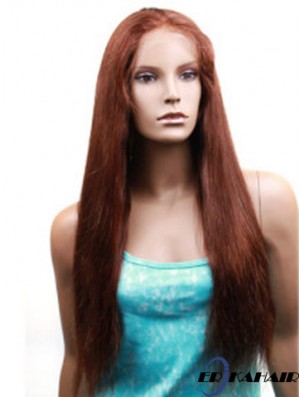 Yaki glattes menschliches Haar mit Monofilament Yaki Style Long Length