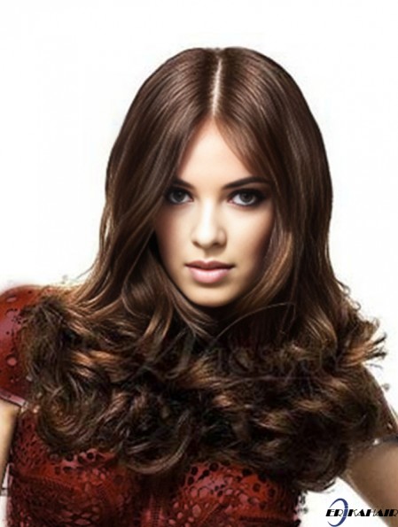 Long Auburn Wavy 100% handgebundenes Echthaar Monofilament Nicki Minaj Perücke UK