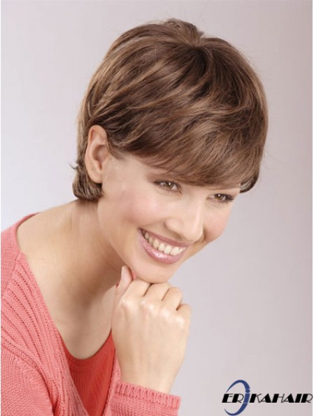 Rabatt 6 Zoll Auburn Cropped Boycuts Straight Lace Perücken