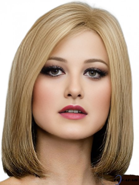 Gerade Kinnlänge Blond 12 Zoll Spitze Front Flexibilität Bob Perücken