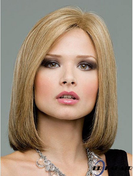 Spitze vorne schulterlang gerade gerade blonde große Bob Perücken