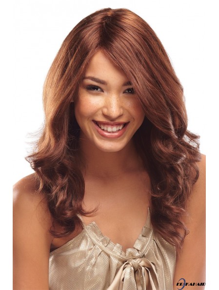 Wellig ohne Pony Monofilament Auburn Trendy Long Perücken