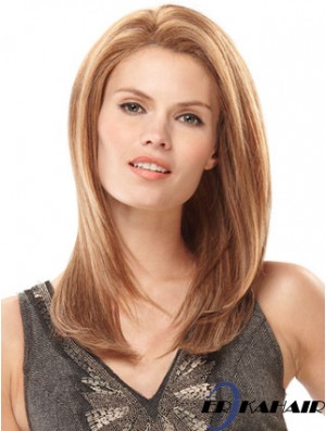 Monofilament Lace Front Perücken UK Long Length Blonde Farbe