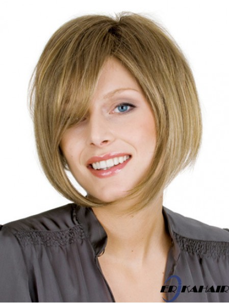 Kinnlänge Blond Moderne 10 Zoll gewellte Bob Perücken