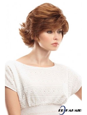 11 Zoll perfekte Auburn Bobs Monofilament Perücken
