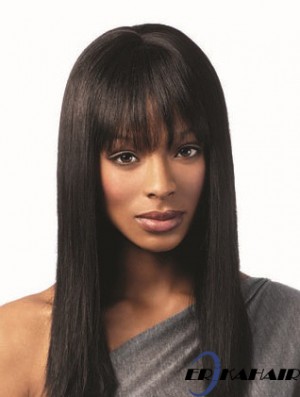 Afroamerikaner Frisuren mit Pony Remy Human Black Farbe