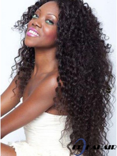Afroamerikaner Spitze Perücken Remy Human Long Length Kinky Style