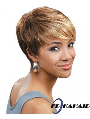 Blonde Boycuts Cropped Straight Capless Großhandel African Women Perücke
