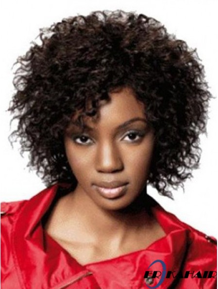 Kinnlänge Brown Kinky Classic Fashion Afroamerikaner Perücken