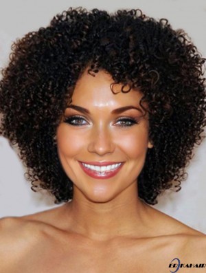 Kurze Echthaarperücken für afroamerikanische Frauen mit Spitzenfront