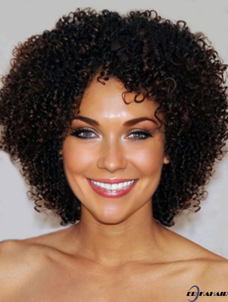 Kurze Echthaarperücken für afroamerikanische Frauen mit Spitzenfront