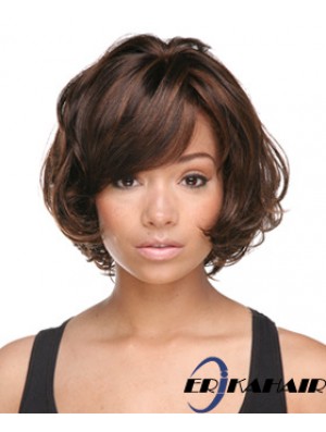 Auburn Kinn Länge Bobs Capless synthetische Frisuren für schwarze Frau