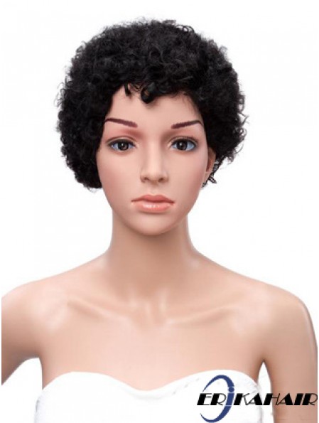 8 Zoll schwarze Spitze Perücken für schwarze Frauen